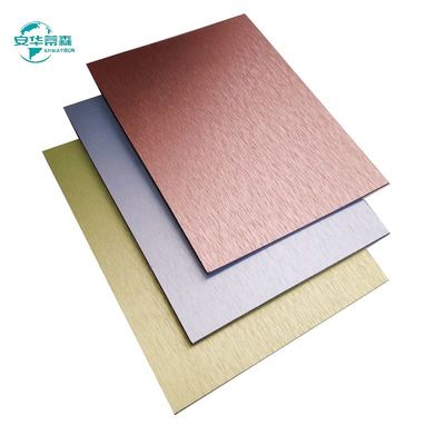 B1 화재 등급 브러쉬 된 알루미늄 복합판 ISO14001 방화성 Acp