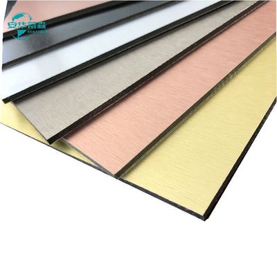 ISO14001 브러쉬 된 알루미늄 복합 알루미늄 복합 물질 Acm 패널 1220mm