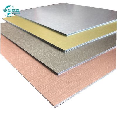 고 광택 브러쉬 ACP 외관 알루미늄 클래싱 2440mm 길이 1220mm 너비